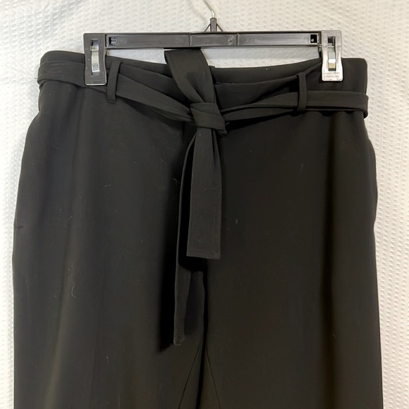 Laundry by Shelli Segal Black Step Hem Ankle Pants Slacks w/ Matching Belt -Sz 8 - Picture 2 of 11